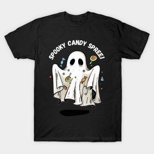 Spooky Candy Spree! Halloween ghost. T-Shirt